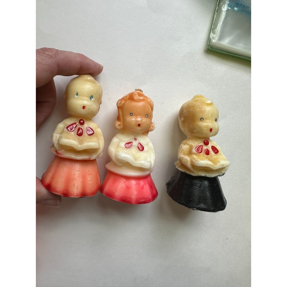 1950 Christmas Holiday Decoration Vintage Candles Carolers